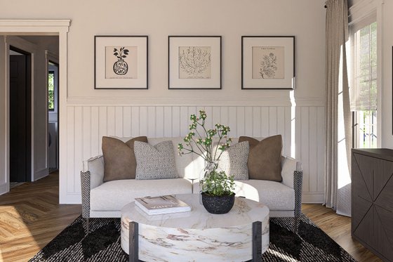 Interior - Family Room 1 for Modern House Plan #455-427 - 1 bed, 1 bath