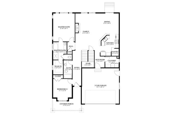 House Blueprint - Craftsman Floor Plan - Main Floor Plan #1060-446