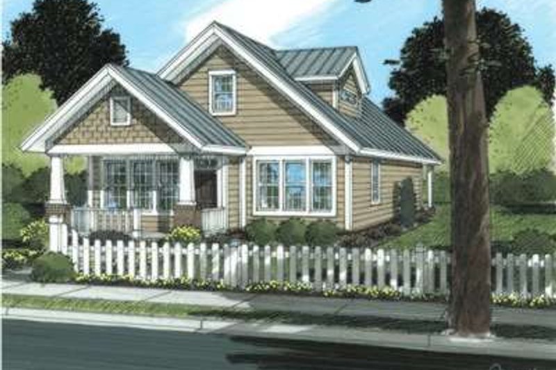 Dream House Plan - Craftsman Exterior - Front Elevation Plan #20-1881