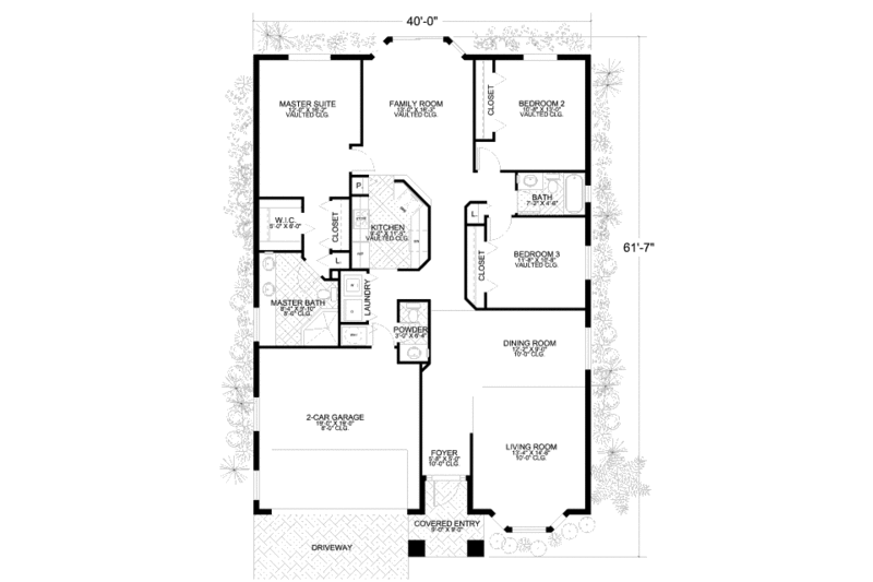 Mediterranean Style House Plan - 3 Beds 2.5 Baths 1811 Sq/Ft Plan #420 ...