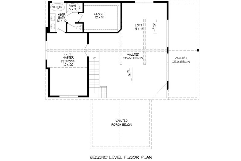 House Blueprint - Floor Plan - Upper Floor for Country House Plan #932-1445 - 3 bed, 2.5 bath