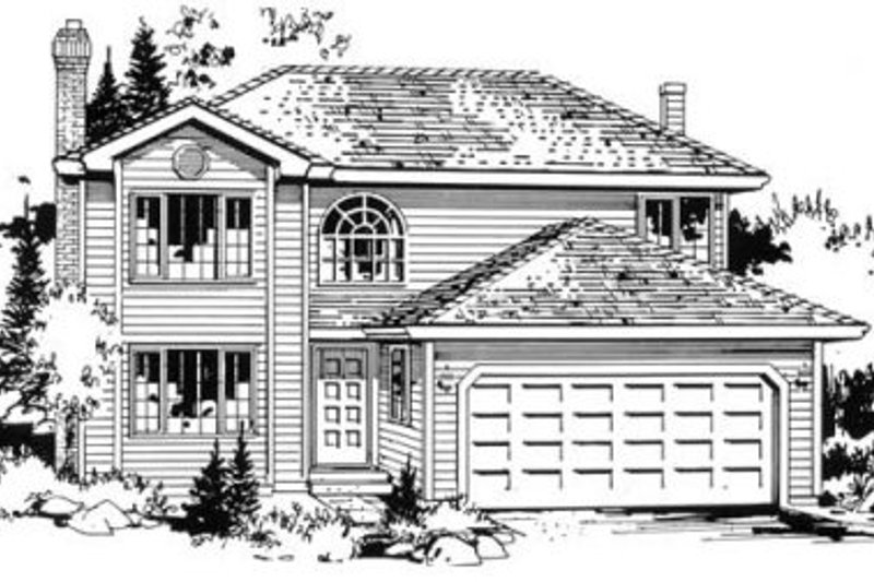 Traditional Style House Plan - 3 Beds 2.5 Baths 1851 Sq/Ft Plan #18-9078