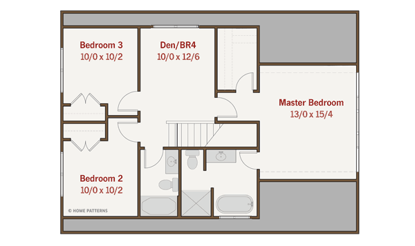 House Blueprint - Craftsman Floor Plan - Upper Floor Plan #461-32