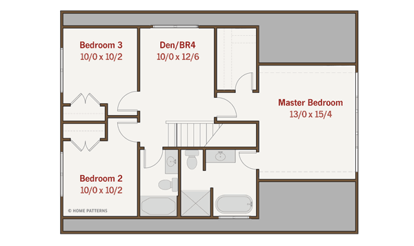 Craftsman Floor Plan - Upper Floor Plan #461-32