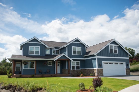 Exterior - Front Elevation 3 for Contemporary House Plan #1070-82 - 3 bed, 2.5 bath