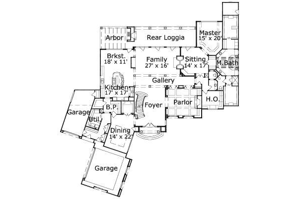 European Floor Plan - Main Floor Plan #411-123