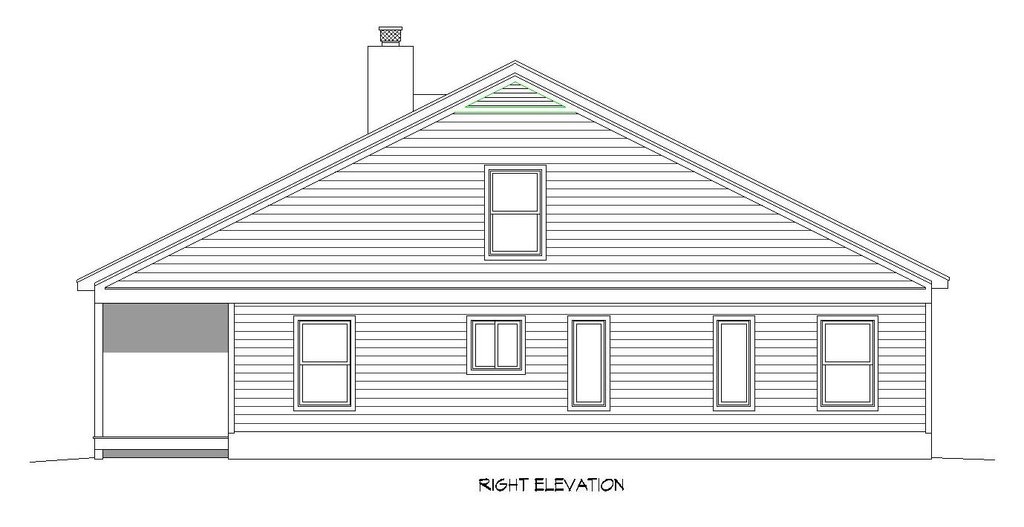 Exterior - Other Elevation 1 for Country House Plan #932-1426 - 1 bed, 2 bath
