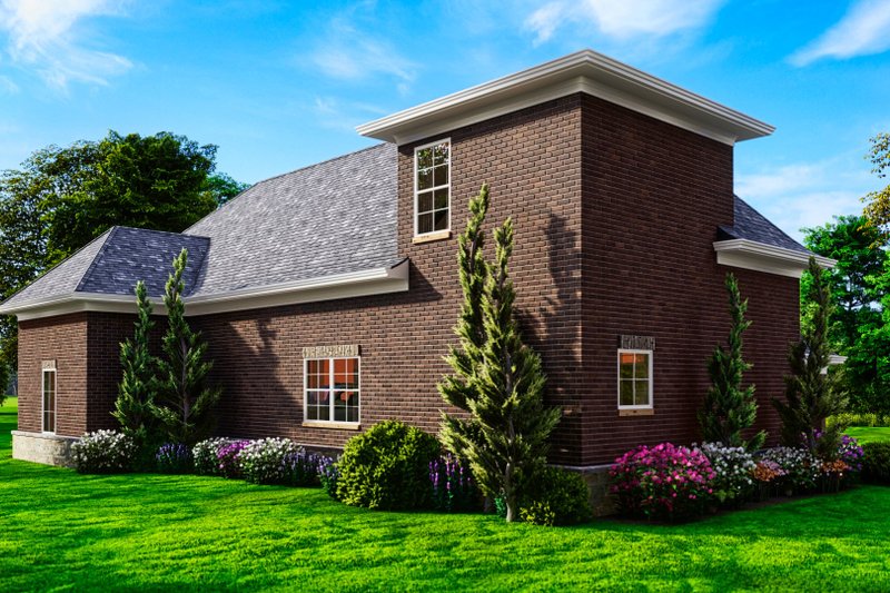 House Blueprint - Exterior - Rear Elevation for Modern House Plan #54-593, 0 bath