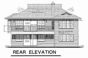 Exterior - Rear Elevation for Traditional House Plan #18-9021 - 2 bed, 2 bath