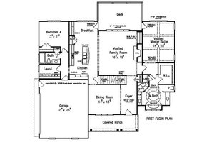 Floor Plan - Main Floor for Traditional House Plan #927-26 - 4 bed, 3 bath