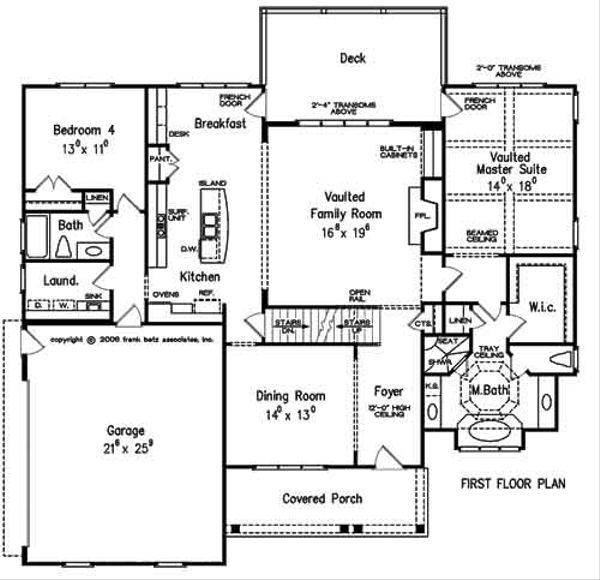 Architectural House Design - Traditional Floor Plan - Main Floor Plan #927-26