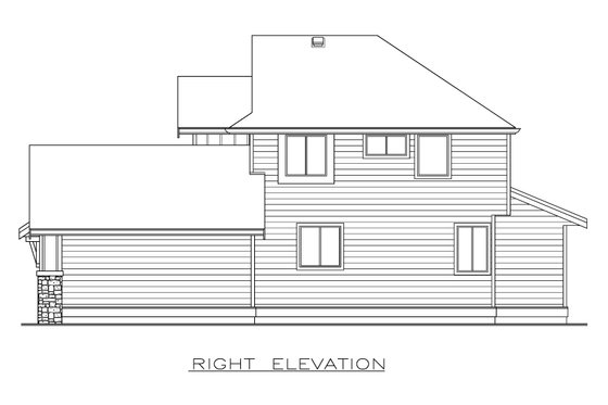 Exterior - Other Elevation 1 for Prairie House Plan #1100-102 - 3 bed, 2.5 bath