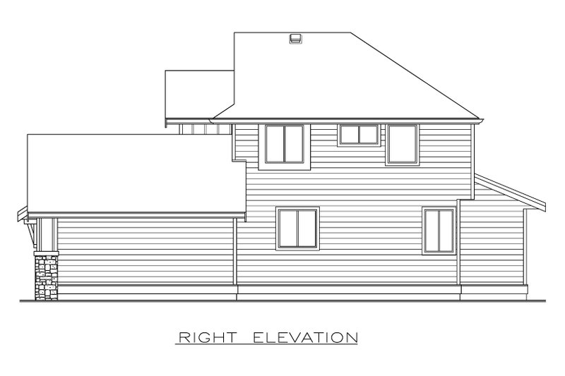 Dream House Plan - Exterior - Other Elevation 1 for Prairie House Plan #1100-102 - 3 bed, 2.5 bath