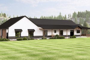 Barndominium Exterior - Front Elevation Plan #1064-393