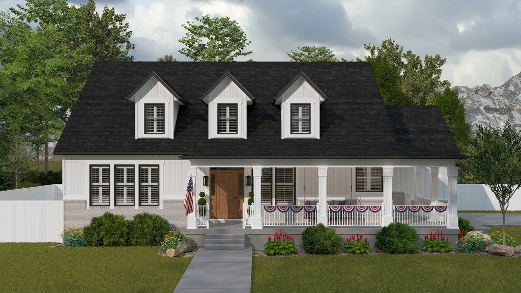 Exterior - Front Elevation 2 for Farmhouse House Plan #1060-492 - 3 bed, 3 bath