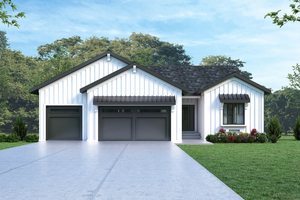 Ranch Exterior - Front Elevation Plan #70-1563