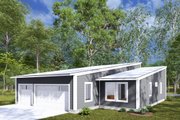 Modern Style House Plan - 3 Beds 2 Baths 1695 Sq/Ft Plan #513-2285 Exterior 