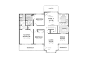 European Style House Plan - 3 Beds 2 Baths 1803 Sq/Ft Plan #18-9027 