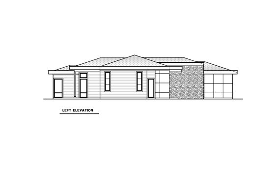 Exterior - Front Elevation 3 for Contemporary House Plan #1070-157 - 2 bed, 3 bath