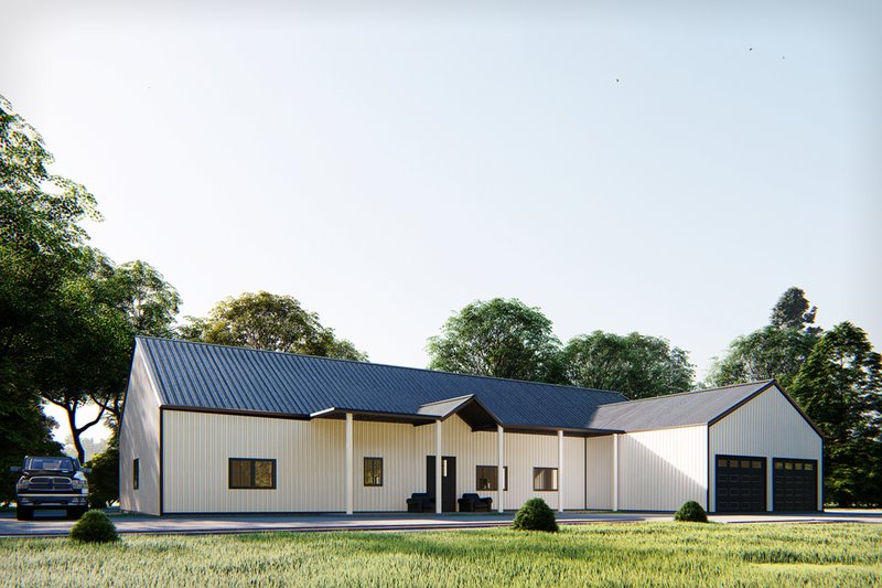 Home Plan - Exterior - Other Elevation 2 for Barndominium House Plan #1107-18 - 4 bed, 4.5 bath