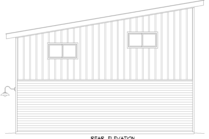 House Plan Design - Exterior - Rear Elevation for Modern House Plan #932-713, 0 bath