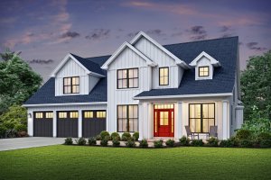 Home Plan - Farmhouse Exterior - Front Elevation Plan #48-982