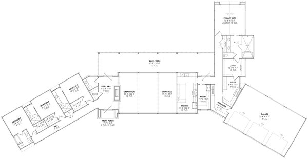 Ranch Floor Plan - Main Floor Plan #1096-46