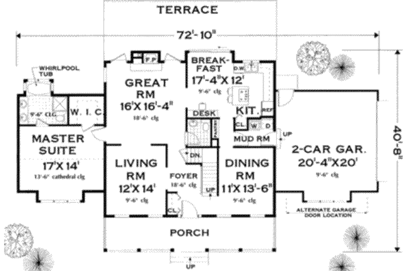 Dream House Plan - Floor Plan - Main Floor for Farmhouse House Plan #3-188 - 4 bed, 2.5 bath