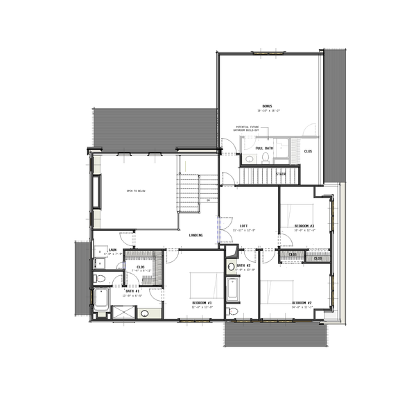 Farmhouse Floor Plan - Upper Floor Plan #460-11