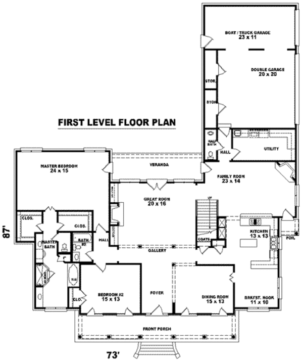 Southern Floor Plan - Main Floor Plan #81-1326