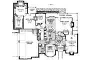 European Style House Plan - 5 Beds 3.5 Baths 4000 Sq/Ft Plan #310-165 