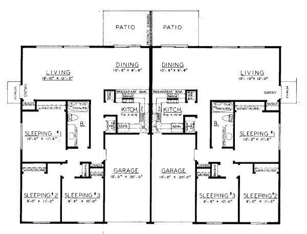 Ranch Floor Plan - Main Floor Plan #303-429