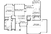 European Style House Plan - 4 Beds 3.5 Baths 2702 Sq/Ft Plan #6-200 