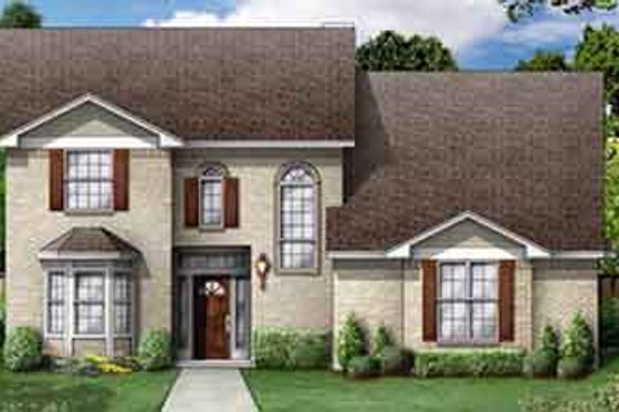Exterior - Front Elevation for Traditional House Plan #84-167 - 4 bed, 3 bath