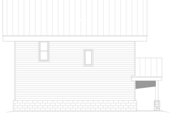 Exterior - Rear Elevation for Country House Plan #932-1278 - 4 bed, 2 bath