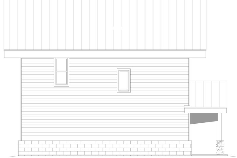 Architectural House Design - Exterior - Rear Elevation for Country House Plan #932-1278 - 4 bed, 2 bath