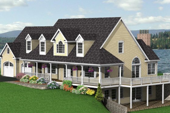Exterior - Other Elevation for Country House Plan #75-177 - 3 bed, 2.5 bath