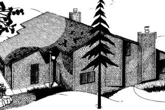 Exterior - Front Elevation House Plan #303-272 - 2 bed, 2 bath