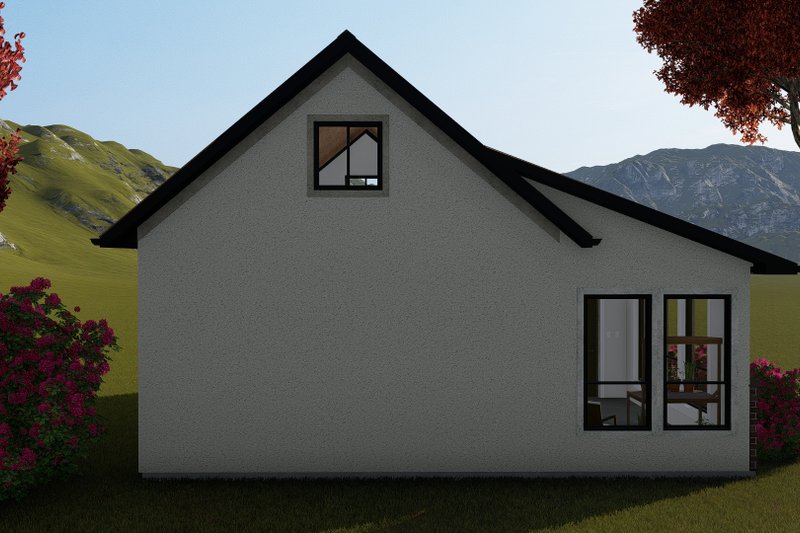House Blueprint - Exterior - Rear Elevation for Traditional House Plan #1060-74, 0 bath