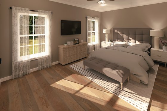 Interior - Bedroom for Farmhouse House Plan #44-233 - 2 bed, 1 bath