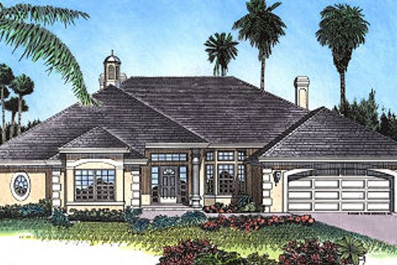 Exterior - Front Elevation for European House Plan #417-268 - 4 bed, 3 bath