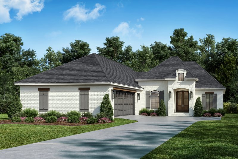 Architectural House Design - Exterior - Front Elevation 3 for European House Plan #430-90 - 3 bed, 2 bath