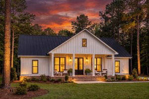 Exterior - Front Elevation for Farmhouse House Plan #430-432 - 4 bed, 3 bath