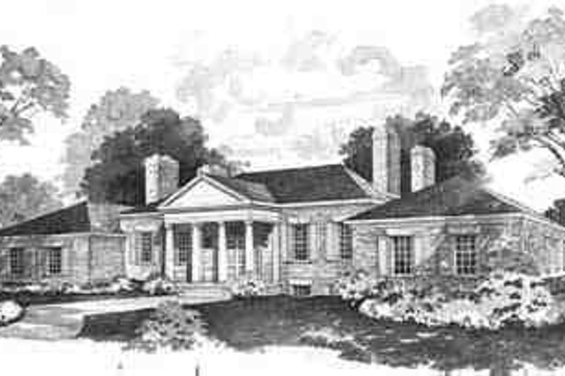 Architectural House Design - Colonial Exterior - Front Elevation Plan #72-207