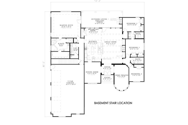 Home Plan - Basement Stair Location