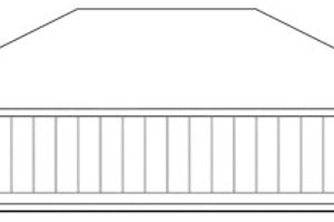 Exterior - Rear Elevation for Traditional House Plan #124-801, 0 bath