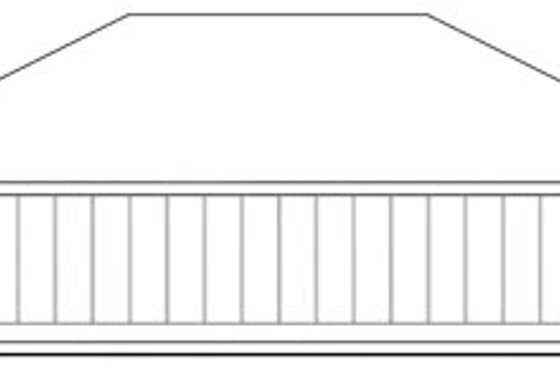 Exterior - Rear Elevation for Traditional House Plan #124-801, 0 bath