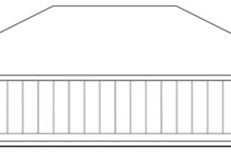House Design - Exterior - Rear Elevation for Traditional House Plan #124-801, 0 bath