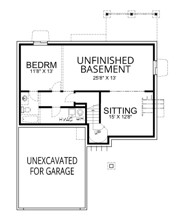 House Design - Floor Plan - Lower Floor for European House Plan #112-316 - 4 bed, 3.5 bath