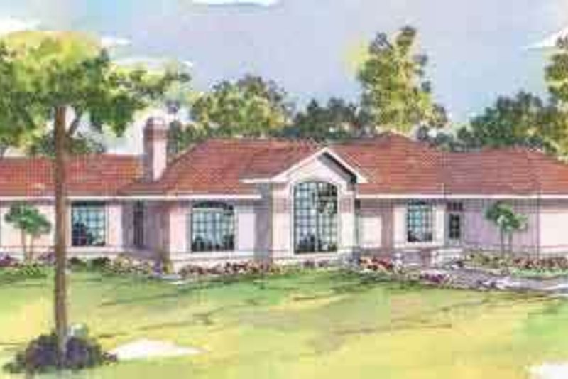 Architectural House Design - Mediterranean Exterior - Front Elevation Plan #124-427